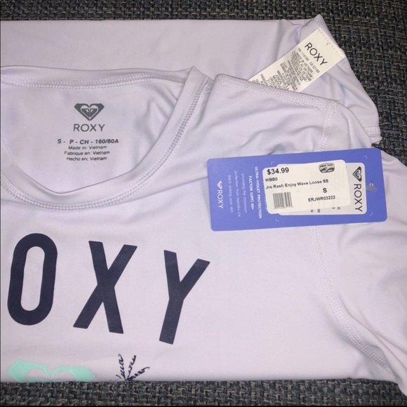 White Roxy Rash Guard - Picture 3 of 3